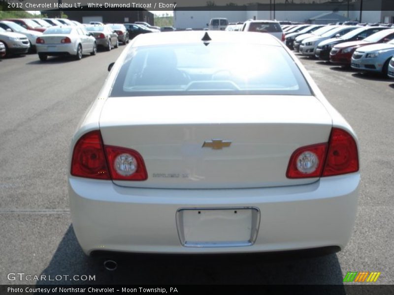 White Diamond Tricoat / Ebony 2012 Chevrolet Malibu LT