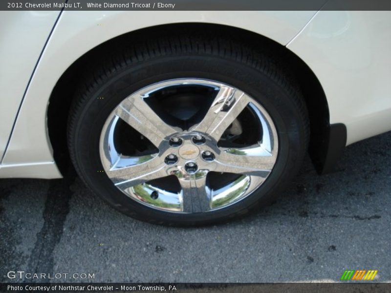 White Diamond Tricoat / Ebony 2012 Chevrolet Malibu LT