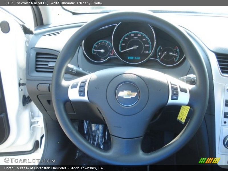 White Diamond Tricoat / Ebony 2012 Chevrolet Malibu LT