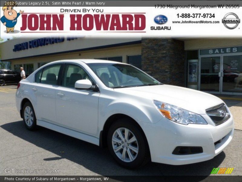 Satin White Pearl / Warm Ivory 2012 Subaru Legacy 2.5i