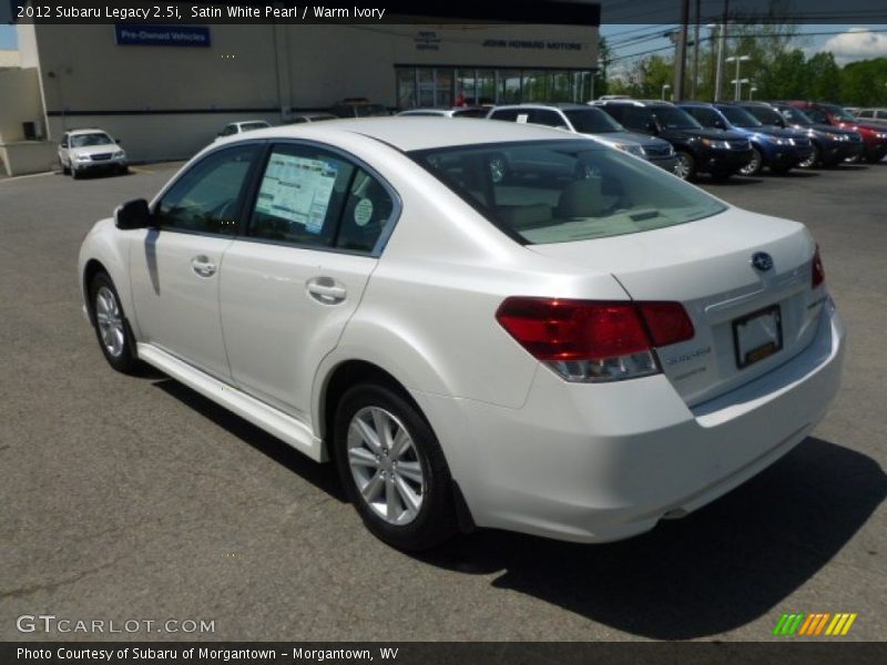 Satin White Pearl / Warm Ivory 2012 Subaru Legacy 2.5i