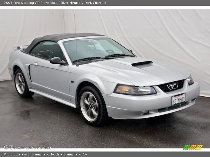 Silver Metallic / Dark Charcoal 2003 Ford Mustang GT Convertible