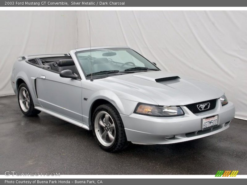 Silver Metallic / Dark Charcoal 2003 Ford Mustang GT Convertible