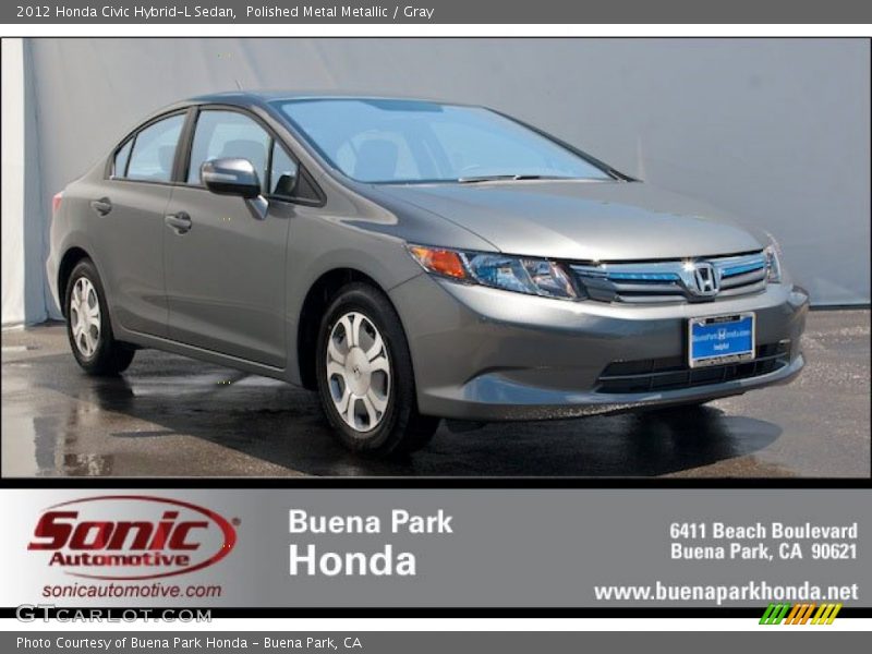 Polished Metal Metallic / Gray 2012 Honda Civic Hybrid-L Sedan