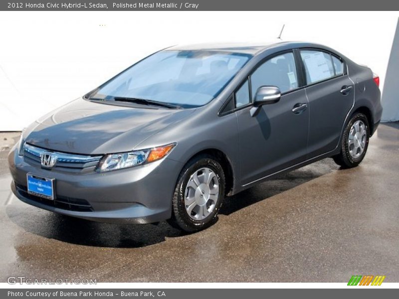 Polished Metal Metallic / Gray 2012 Honda Civic Hybrid-L Sedan