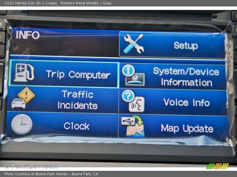 Polished Metal Metallic / Gray 2012 Honda Civic EX-L Coupe