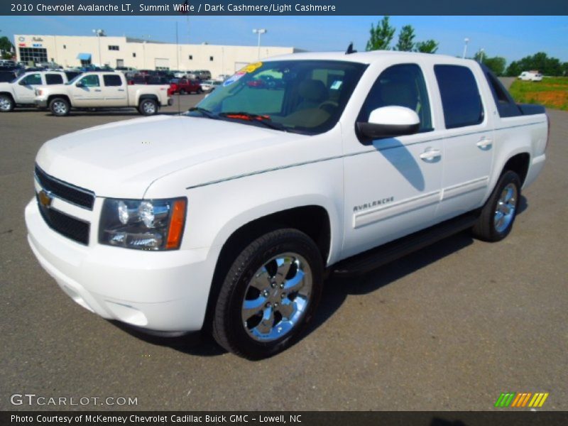 Summit White / Dark Cashmere/Light Cashmere 2010 Chevrolet Avalanche LT