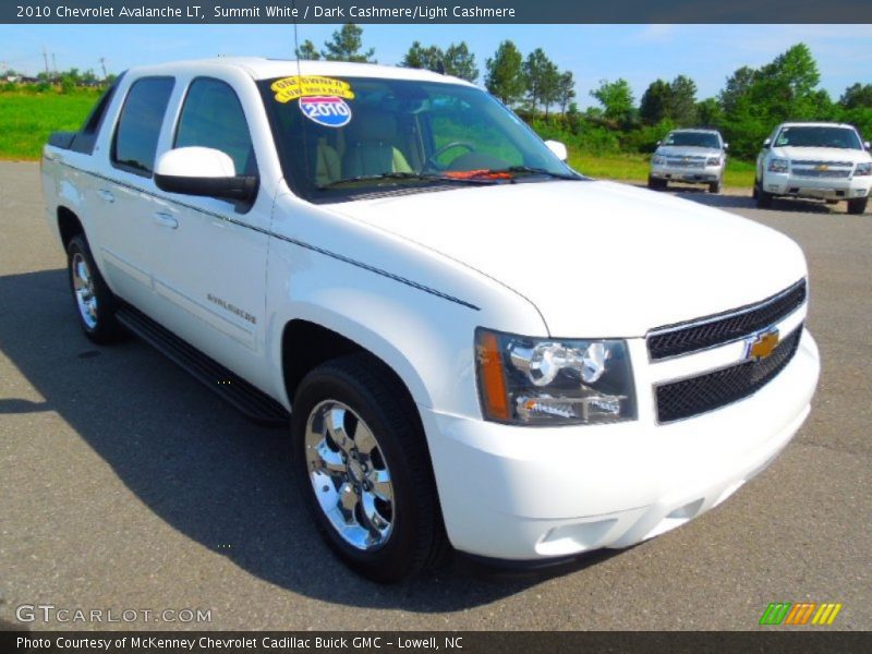 Summit White / Dark Cashmere/Light Cashmere 2010 Chevrolet Avalanche LT