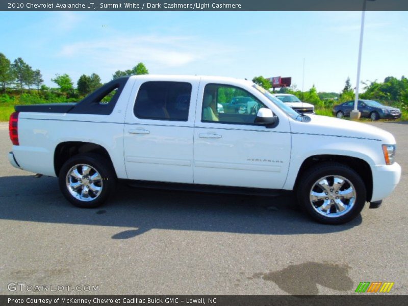 Summit White / Dark Cashmere/Light Cashmere 2010 Chevrolet Avalanche LT