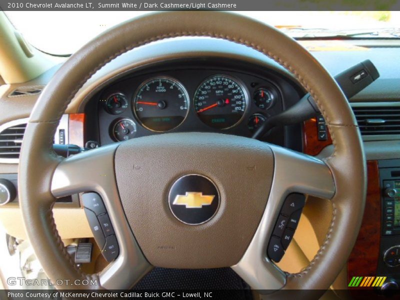 Summit White / Dark Cashmere/Light Cashmere 2010 Chevrolet Avalanche LT