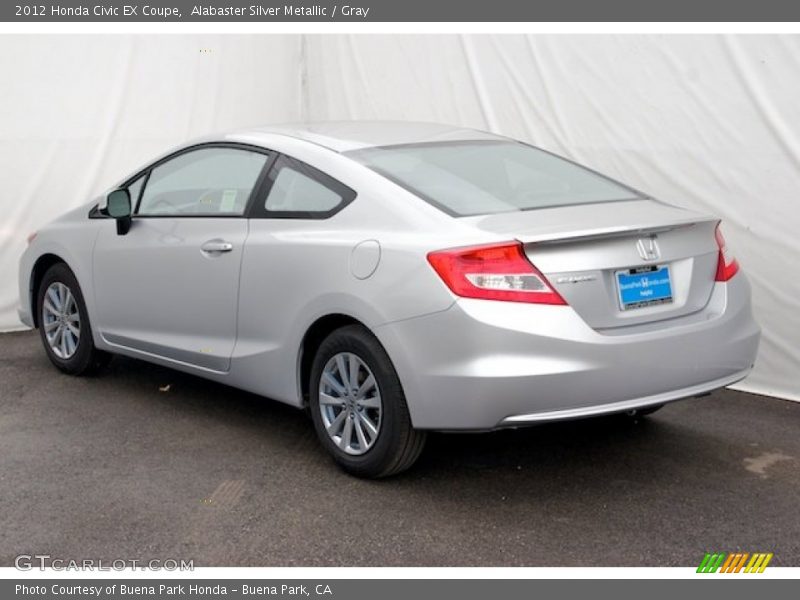 Alabaster Silver Metallic / Gray 2012 Honda Civic EX Coupe
