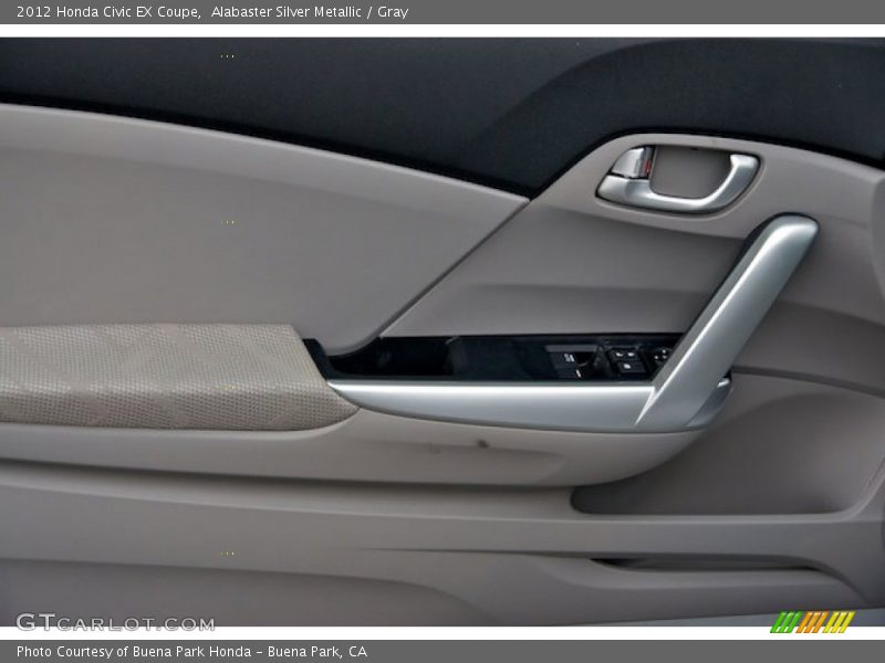 Alabaster Silver Metallic / Gray 2012 Honda Civic EX Coupe