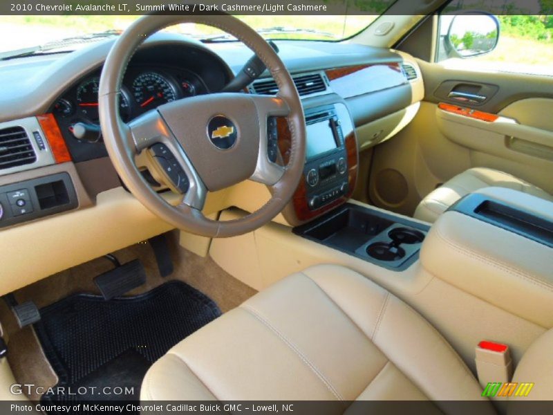 Summit White / Dark Cashmere/Light Cashmere 2010 Chevrolet Avalanche LT
