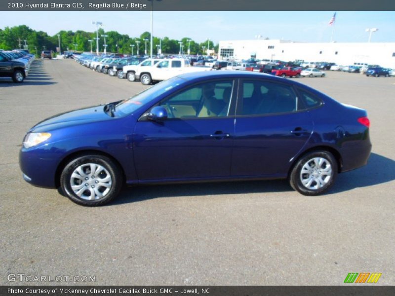 Regatta Blue / Beige 2010 Hyundai Elantra GLS