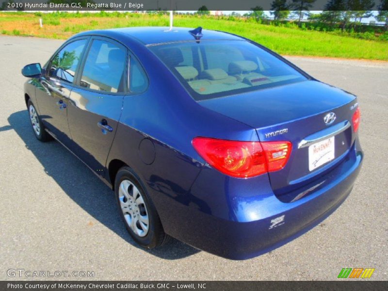 Regatta Blue / Beige 2010 Hyundai Elantra GLS