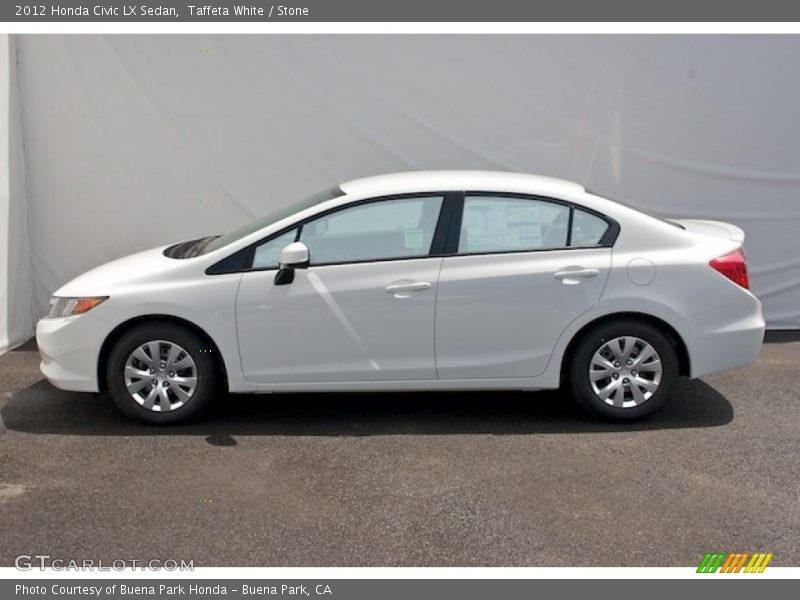 Taffeta White / Stone 2012 Honda Civic LX Sedan