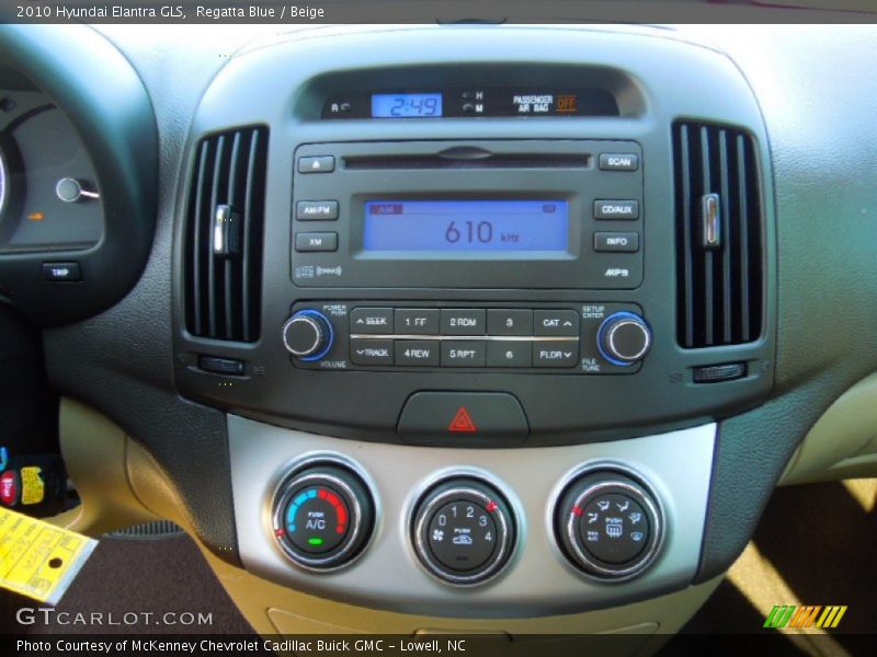 Regatta Blue / Beige 2010 Hyundai Elantra GLS