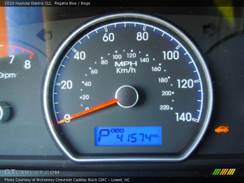 Regatta Blue / Beige 2010 Hyundai Elantra GLS