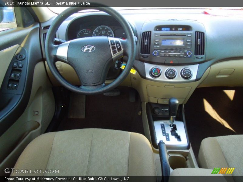 Regatta Blue / Beige 2010 Hyundai Elantra GLS