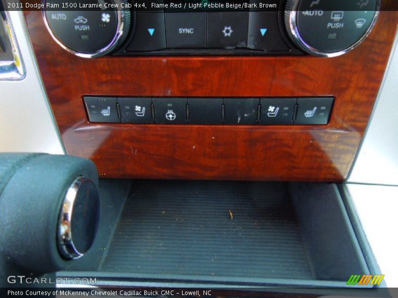 Flame Red / Light Pebble Beige/Bark Brown 2011 Dodge Ram 1500 Laramie Crew Cab 4x4