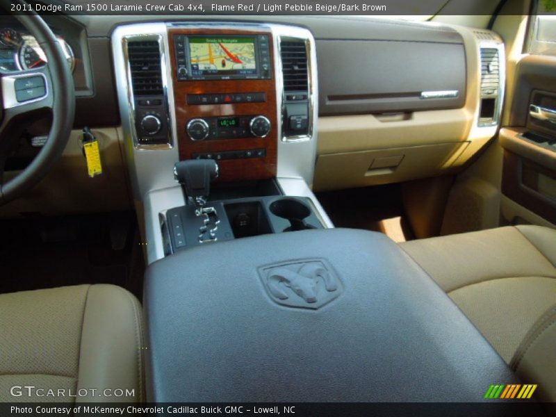 Flame Red / Light Pebble Beige/Bark Brown 2011 Dodge Ram 1500 Laramie Crew Cab 4x4