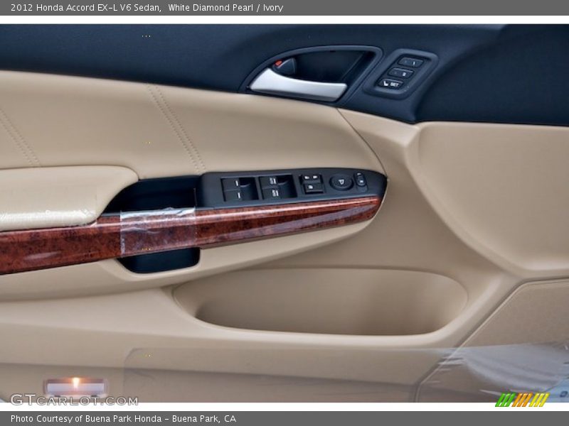 White Diamond Pearl / Ivory 2012 Honda Accord EX-L V6 Sedan
