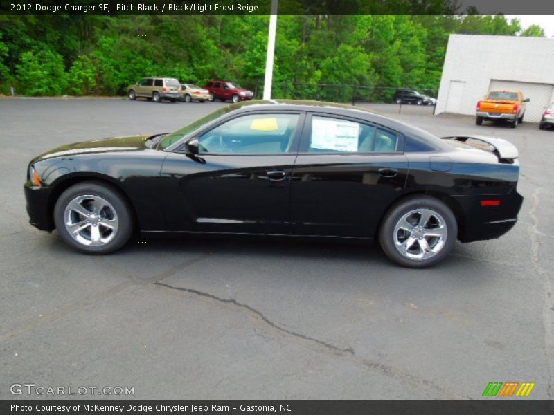 Pitch Black / Black/Light Frost Beige 2012 Dodge Charger SE