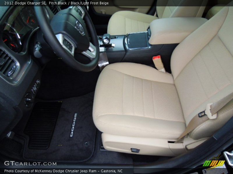 Pitch Black / Black/Light Frost Beige 2012 Dodge Charger SE