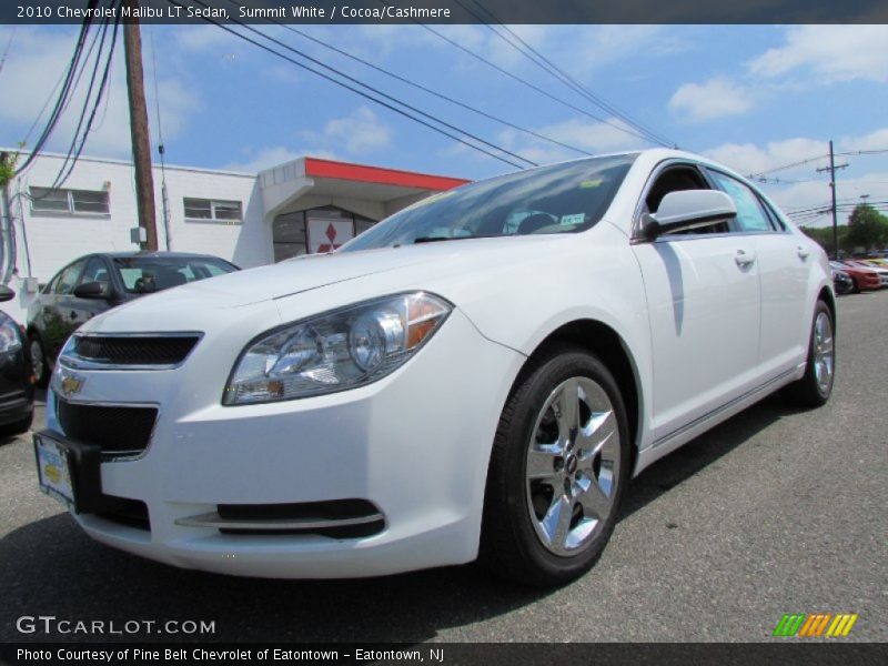 Summit White / Cocoa/Cashmere 2010 Chevrolet Malibu LT Sedan