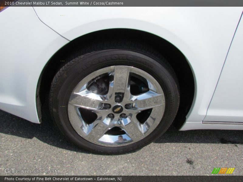 Summit White / Cocoa/Cashmere 2010 Chevrolet Malibu LT Sedan