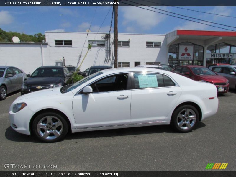 Summit White / Cocoa/Cashmere 2010 Chevrolet Malibu LT Sedan
