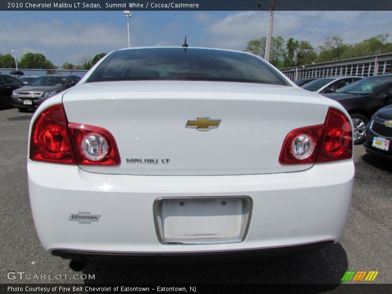 Summit White / Cocoa/Cashmere 2010 Chevrolet Malibu LT Sedan