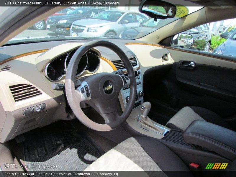 Summit White / Cocoa/Cashmere 2010 Chevrolet Malibu LT Sedan