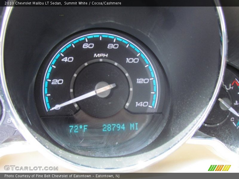 Summit White / Cocoa/Cashmere 2010 Chevrolet Malibu LT Sedan