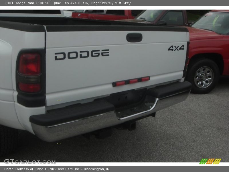 Bright White / Mist Gray 2001 Dodge Ram 3500 SLT Quad Cab 4x4 Dually