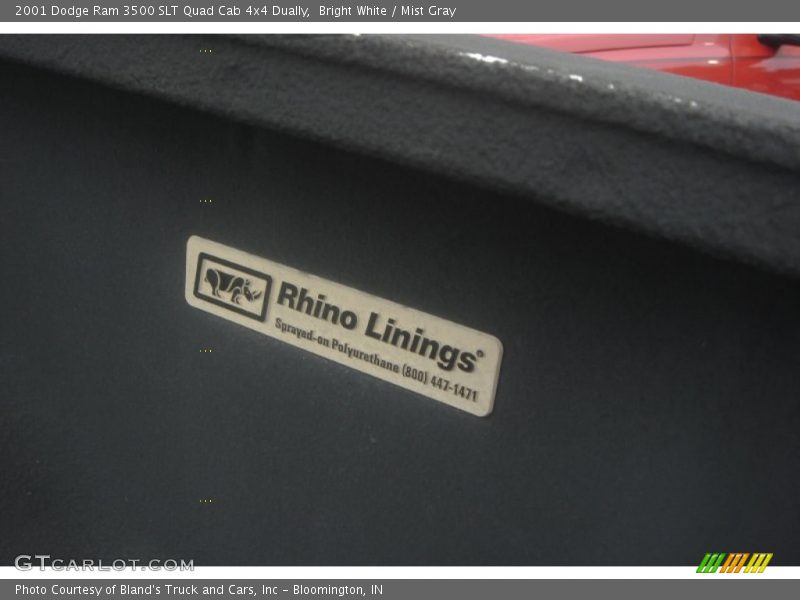 Bright White / Mist Gray 2001 Dodge Ram 3500 SLT Quad Cab 4x4 Dually