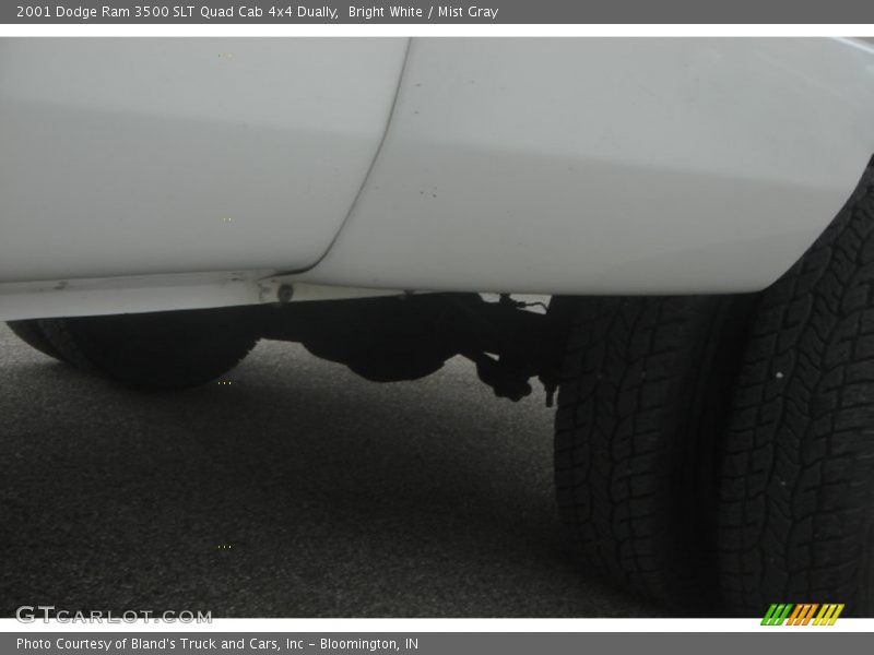 Bright White / Mist Gray 2001 Dodge Ram 3500 SLT Quad Cab 4x4 Dually