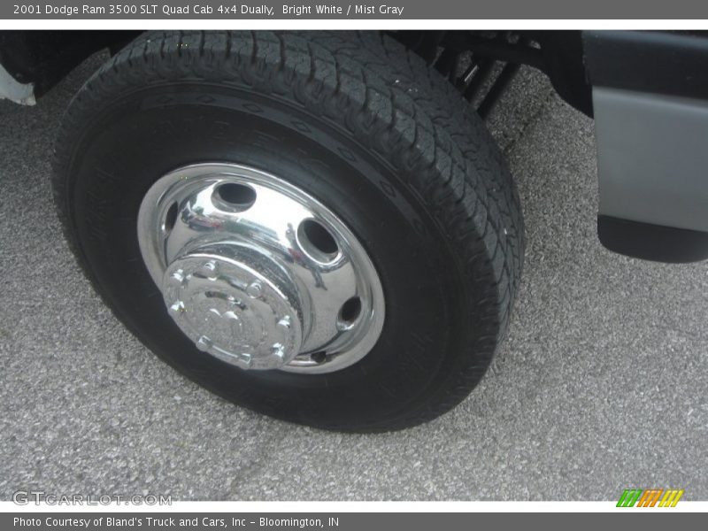 Bright White / Mist Gray 2001 Dodge Ram 3500 SLT Quad Cab 4x4 Dually