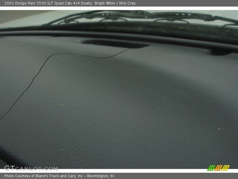 Bright White / Mist Gray 2001 Dodge Ram 3500 SLT Quad Cab 4x4 Dually