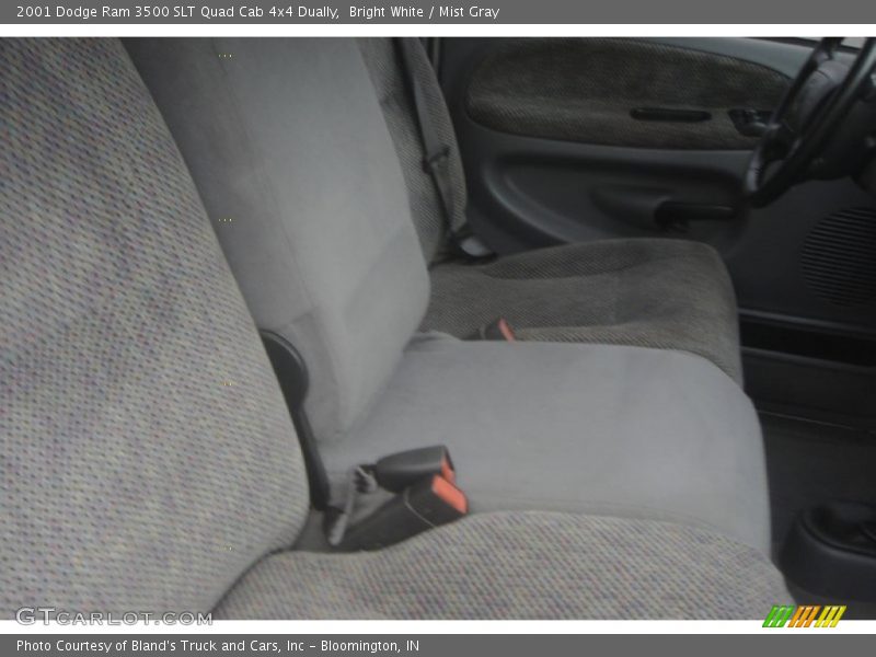 Bright White / Mist Gray 2001 Dodge Ram 3500 SLT Quad Cab 4x4 Dually