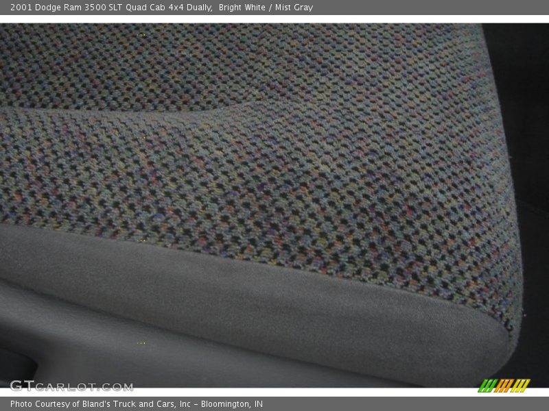 Bright White / Mist Gray 2001 Dodge Ram 3500 SLT Quad Cab 4x4 Dually