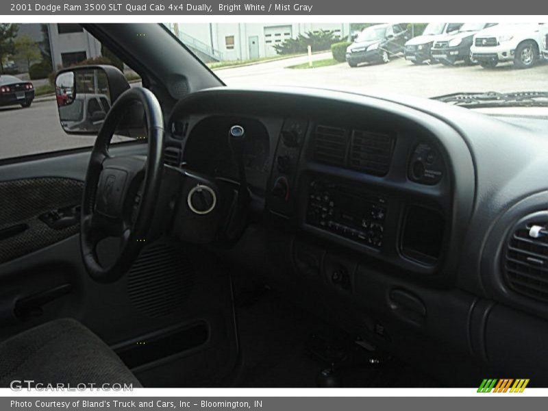 Bright White / Mist Gray 2001 Dodge Ram 3500 SLT Quad Cab 4x4 Dually