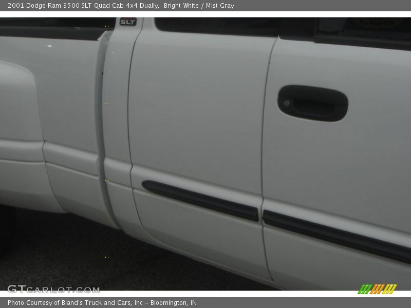 Bright White / Mist Gray 2001 Dodge Ram 3500 SLT Quad Cab 4x4 Dually