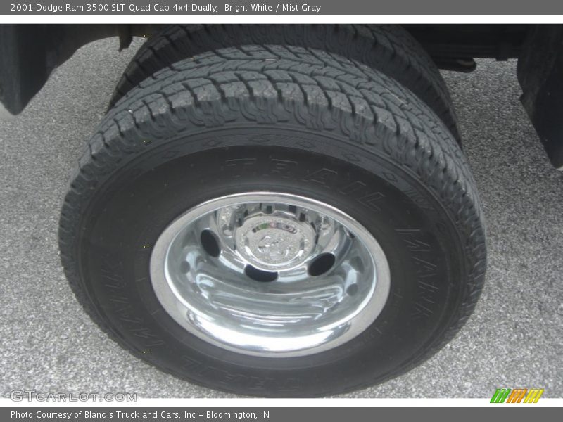 Bright White / Mist Gray 2001 Dodge Ram 3500 SLT Quad Cab 4x4 Dually