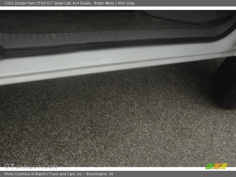 Bright White / Mist Gray 2001 Dodge Ram 3500 SLT Quad Cab 4x4 Dually