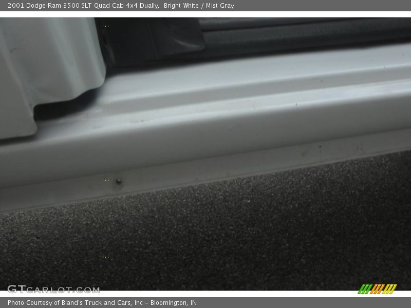 Bright White / Mist Gray 2001 Dodge Ram 3500 SLT Quad Cab 4x4 Dually
