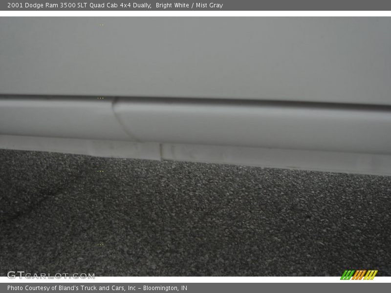 Bright White / Mist Gray 2001 Dodge Ram 3500 SLT Quad Cab 4x4 Dually