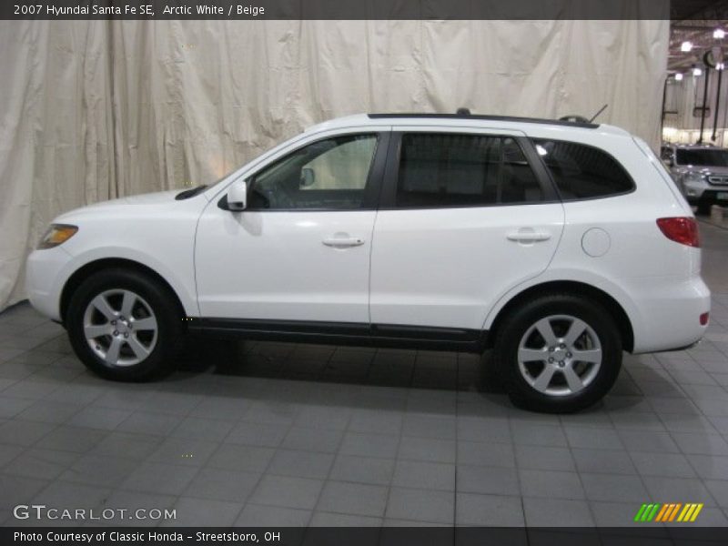Arctic White / Beige 2007 Hyundai Santa Fe SE