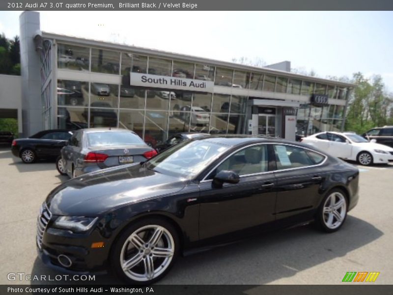 Brilliant Black / Velvet Beige 2012 Audi A7 3.0T quattro Premium