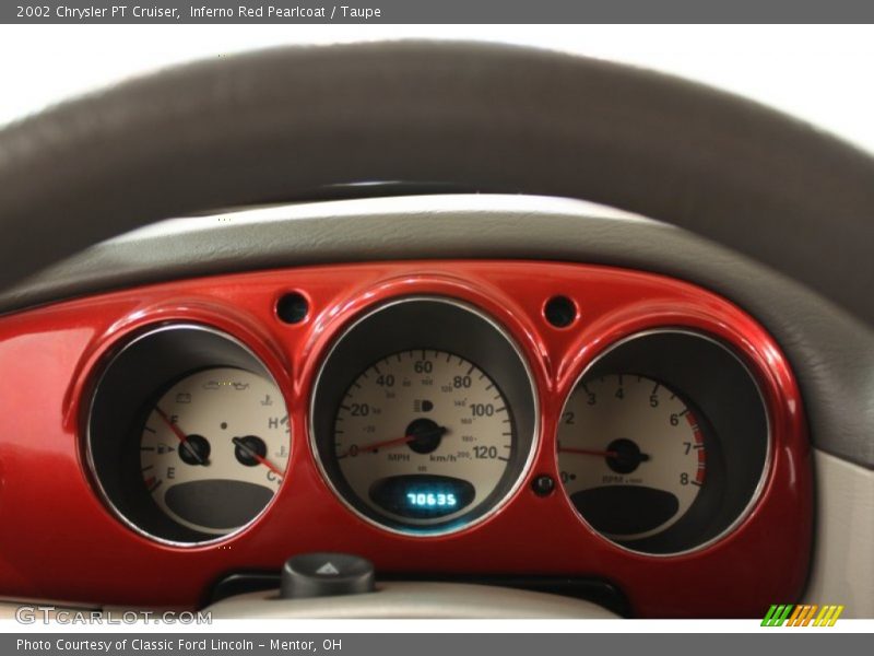 Inferno Red Pearlcoat / Taupe 2002 Chrysler PT Cruiser
